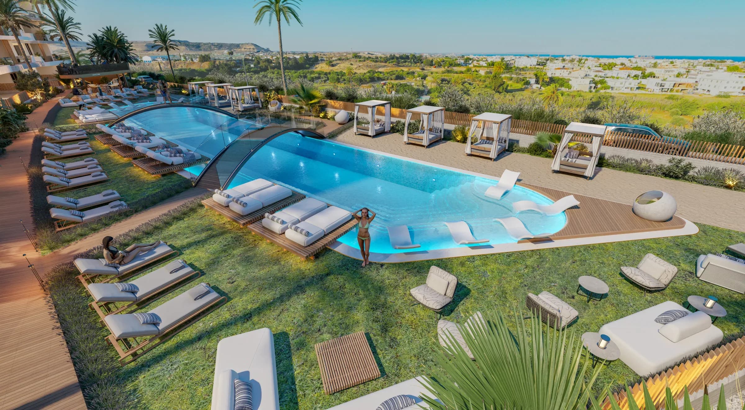 The pool at 88 Residences, seen from above